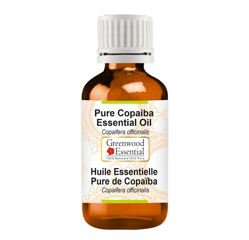Greenwood Essential Copaiba Essential Oil (Copaifera officinalis) Pure | Non-Sticky | Non-Greasy | Lightweight | Men & Women | All Skin Types | Steam Distilled 15ml (0.50 oz) - Image 1